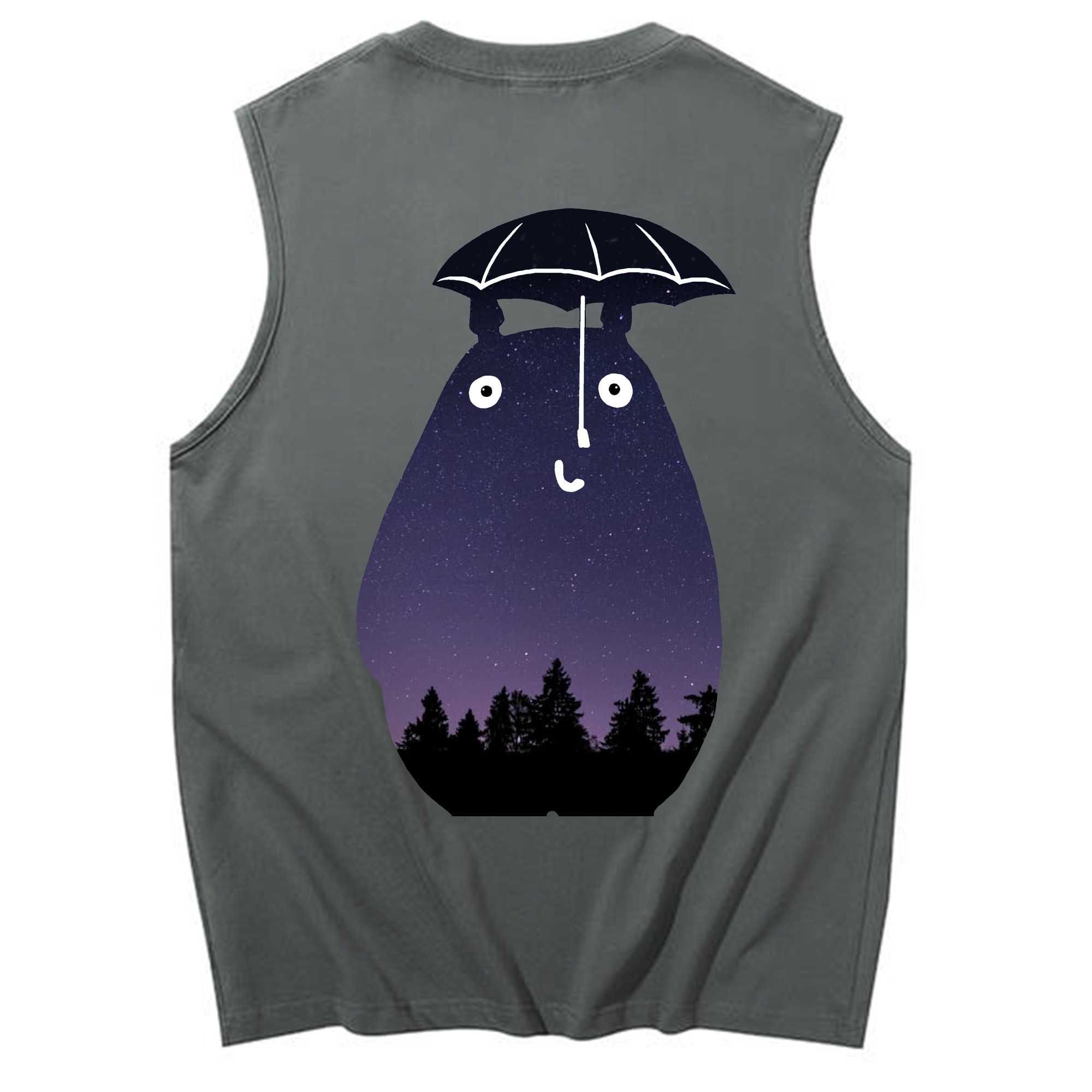 （画像用） となりのトトロ 草壁メイ 草壁サツキ My Neighbor Totoro Satsuki Kusakabe Mei Kusakabe コットン100％タンクトップ（背面プリント）